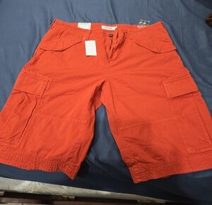 Men's Cargo Shorts in Bright Orange